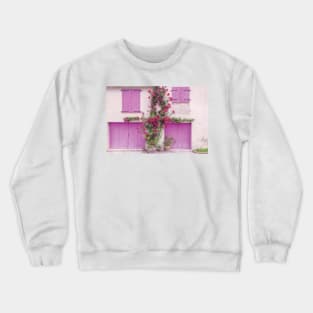 Provence Colorful House Facade Crewneck Sweatshirt